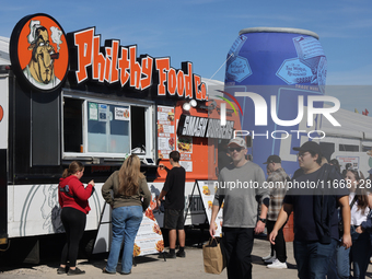 Food trucks are present during the 180th annual Markham Fall Fair in Markham, Ontario, Canada, on October 5, 2024. (