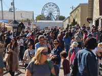 A crowd of people attends the 180th annual Markham Fall Fair in Markham, Ontario, Canada, on October 5, 2024. (