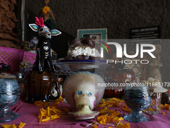 A view of an offering in Mexico City, Mexico, on October 31, on the eve of the Day of the Dead. (