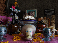 A view of an offering in Mexico City, Mexico, on October 31, on the eve of the Day of the Dead. (