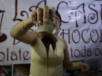 Molds for making chocolate skulls are for sale in Mexico City, Mexico, on the eve of the Day of the Dead. Sugar skulls are made from alfeniq...