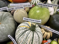 Vegetables are on display during the 180th annual Markham Fall Fair in Markham, Ontario, Canada, on October 5, 2024. (