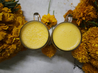 Pulque with Cempasuchil flower petals is viewed in Mexico City, Mexico, on the eve of the Day of the Dead. Pulque is an alcoholic beverage o...