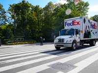 Pandas arrive at the National Zoo in Washington, DC, on October 15, 2024. The pandas, named Bao Li and Qing Bao, live in DC for the next 10...