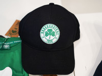 Panathinaikos merchandise is pictured at the Panathinaikos fan shop in Athens, Greece, on October 15, 2024. (