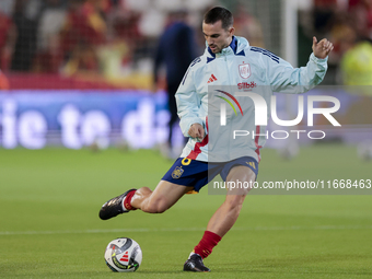 Fabian Ruiz of Spain hits the ball during the UEFA Nations League 2024/25 League A Group A4 match between Spain and Serbia at Nuevo Arcangel...