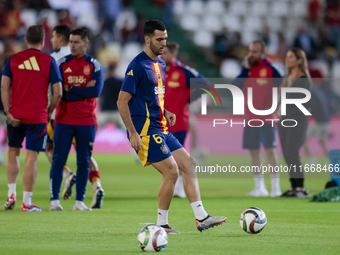 Mikel Merino of Spain passes the ball during the UEFA Nations League 2024/25 League A Group A4 match between Spain and Serbia at Nuevo Arcan...