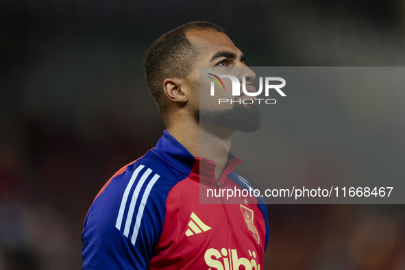 Robert Sanchez of Spain is in action during the UEFA Nations League 2024/25 League A Group A4 match between Spain and Serbia at Nuevo Arcang...