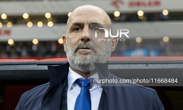 Coach Michal Probierz during UEFA Nations League match Poland vs Croatia in Warsaw Poland on 15 October 2024. 