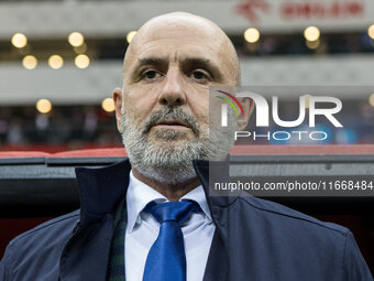 Coach Michal Probierz during UEFA Nations League match Poland vs Croatia in Warsaw Poland on 15 October 2024. (