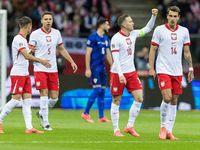 Piotr Zielinski , goal celebration during UEFA Nations League match Poland vs Croatia in Warsaw Poland on 15 October 2024. (