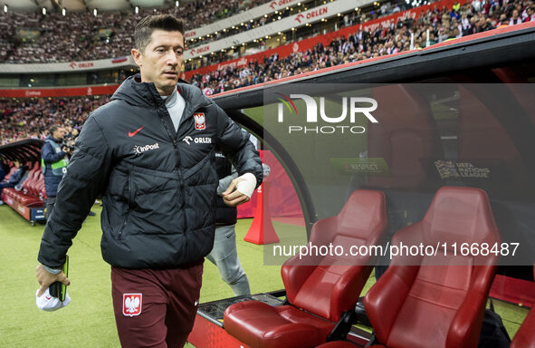 Robert Lewandowski  during UEFA Nations League match Poland vs Croatia in Warsaw Poland on 15 October 2024. 