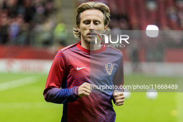 Luka Modric  during UEFA Nations League match Poland vs Croatia in Warsaw Poland on 15 October 2024. 