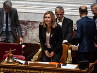 Yael Braun-Pivet is the President of the General Assembly of the French Parliament in Paris, France, on October 15, 2024. (