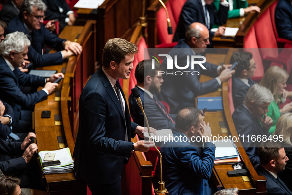 Charles Rodwell, MP for the centrist party Together for the Republic, addresses Parliament as he discusses the controversial dossier concern...