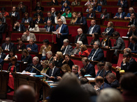 MP Jean-Paul Mattei of The Democrats party speaks during a parliamentary session of questions to the government in Paris, France, on October...