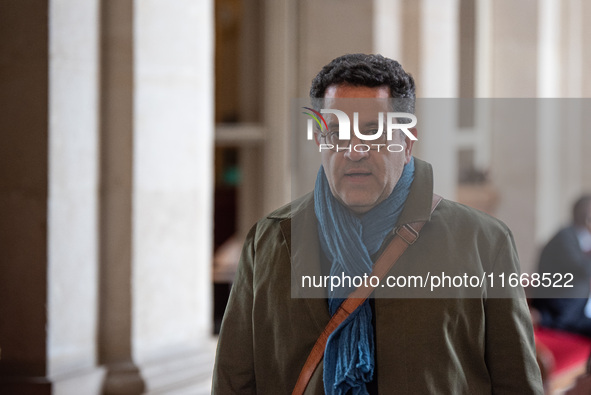 Gabriel Amard, MP from the La France Insoumise party, leaves the Parliament in Paris, France, on October 15, 2024. 