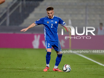 Oleg Reabciuk of Moldova is in action during the UEFA Nations League, League D, Group D2 soccer match between Malta and Moldova at the Natio...