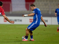 Artur Ionita of Moldova plays during the UEFA Nations League, League D, Group D2 soccer match between Malta and Moldova at the National Stad...