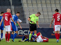 UEFA appoints match referee John Brooks from The FA to oversee an injury situation during the UEFA Nations League, League D, Group D2 soccer...