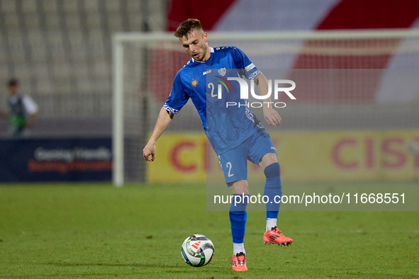 Oleg Reabciuk of Moldova is in action during the UEFA Nations League, League D, Group D2 soccer match between Malta and Moldova at the Natio...