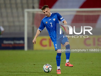 Oleg Reabciuk of Moldova is in action during the UEFA Nations League, League D, Group D2 soccer match between Malta and Moldova at the Natio...