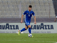 Victor Mudrac of Moldova is in action during the UEFA Nations League, League D, Group D2 soccer match between Malta and Moldova at the Natio...