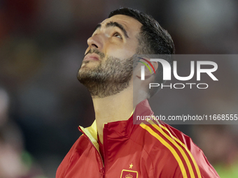 Mikel Merino of Spain participates in the UEFA Nations League 2024/25 League A Group A4 match between Spain and Serbia at Nuevo Arcangel in...