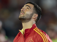 Mikel Merino of Spain participates in the UEFA Nations League 2024/25 League A Group A4 match between Spain and Serbia at Nuevo Arcangel in...