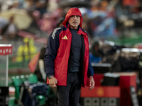 Luis de la Fuente, head coach of Spain, gives instructions during the UEFA Nations League 2024/25 League A Group A4 match between Spain and...