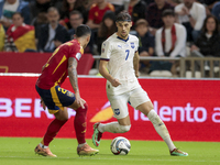 Veljko Birmancevic of Serbia is in action during the UEFA Nations League 2024/25 League A Group A4 match between Spain and Serbia at Nuevo A...