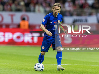 Luka Modric  during UEFA Nations League match Poland vs Croatia in Warsaw Poland on 15 October 2024. (