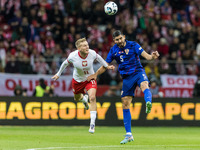 Karol Swiderski , Martin Erlic  during UEFA Nations League match Poland vs Croatia in Warsaw Poland on 15 October 2024. (