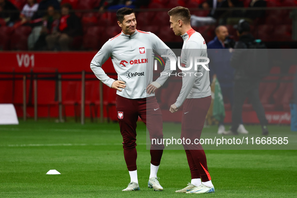 Robert Lewandowski of Poland before UEFA Nations League football match Poland - Croatia at National Stadium in Warsaw, Poland on October 15,...