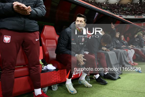 Robert Lewandowski of Poland before UEFA Nations League football match Poland - Croatia at National Stadium in Warsaw, Poland on October 15,...