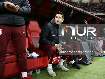 Robert Lewandowski of Poland before UEFA Nations League football match Poland - Croatia at National Stadium in Warsaw, Poland on October 15,...