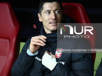 Robert Lewandowski of Poland before UEFA Nations League football match Poland - Croatia at National Stadium in Warsaw, Poland on October 15,...