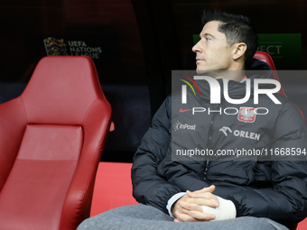 Robert Lewandowski of Poland before UEFA Nations League football match Poland - Croatia at National Stadium in Warsaw, Poland on October 15,...