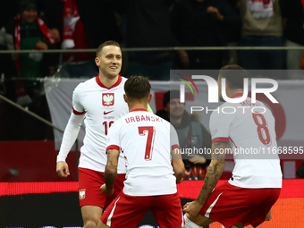 Piotr Zielinski of Poland celebrates the goal during UEFA Nations League football match Poland - Croatia at National Stadium in Warsaw, Pola...