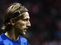 Luka Modric of Croatia during UEFA Nations League football match Poland - Croatia at National Stadium in Warsaw, Poland on October 15, 2024....