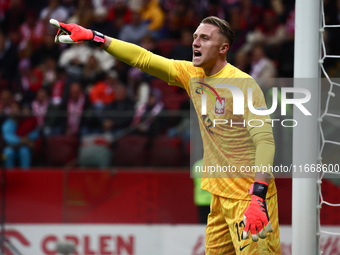 Marcin Bulka of Poland during UEFA Nations League football match Poland - Croatia at National Stadium in Warsaw, Poland on October 15, 2024....