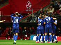 Croatia team celebrate the goal during UEFA Nations League football match Poland - Croatia at National Stadium in Warsaw, Poland on October...