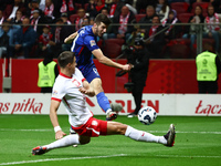 Petar Sucic of Croatia celebrates the goal during UEFA Nations League football match Poland - Croatia at National Stadium in Warsaw, Poland...