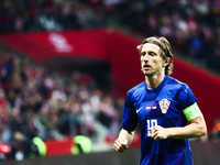 Luka Modric of Croatia during UEFA Nations League football match Poland - Croatia at National Stadium in Warsaw, Poland on October 15, 2024....