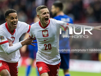 Michael Ameyaw , Sebastian Szymanski , goal celebration during UEFA Nations League match Poland vs Croatia in Warsaw Poland on 15 October 20...