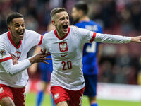 Michael Ameyaw , Sebastian Szymanski , goal celebration during UEFA Nations League match Poland vs Croatia in Warsaw Poland on 15 October 20...