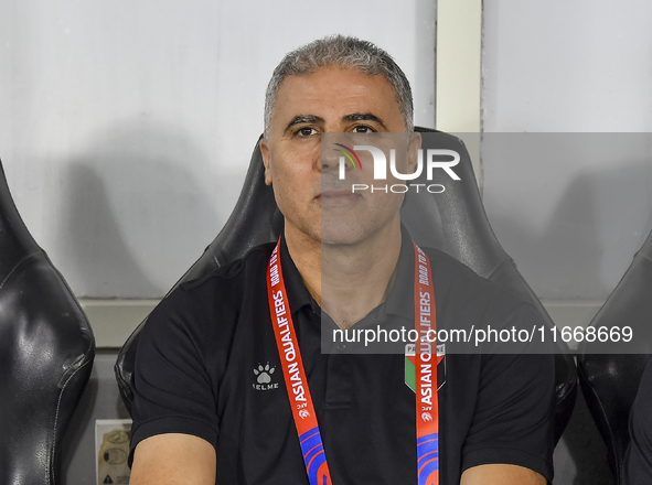 Makram Daboub, Head Coach of Palestine, looks on before the FIFA World Cup 2026 Qualification 3rd Round group B match between Palestine and...