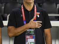 Makram Daboub, Head Coach of Palestine, looks on before the FIFA World Cup 2026 Qualification 3rd Round group B match between Palestine and...