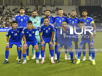 Kuwait team players pose for a team photo before the FIFA World Cup 2026 Qualification 3rd Round group B match between Palestine and Kuwait...