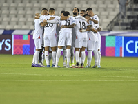 Players of Palestine before the FIFA World Cup 2026 Qualification 3rd Round group B match between Palestine and Kuwait at Jassim Bin Hamad S...